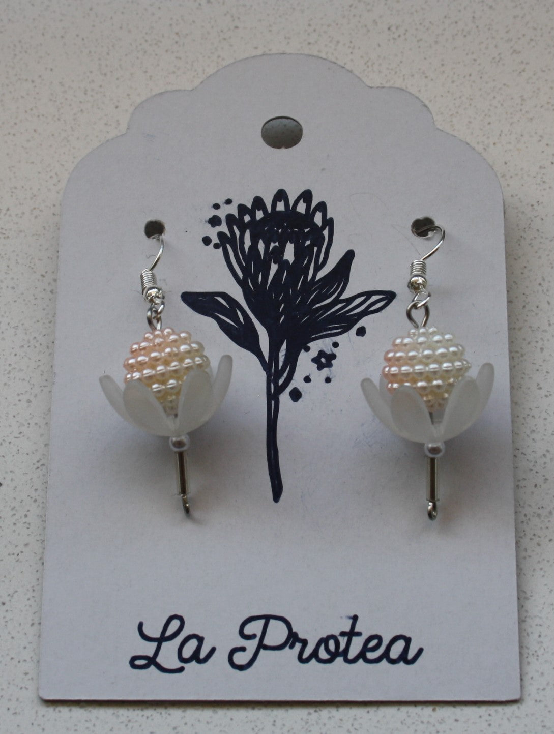 Beaded Protea Earrings