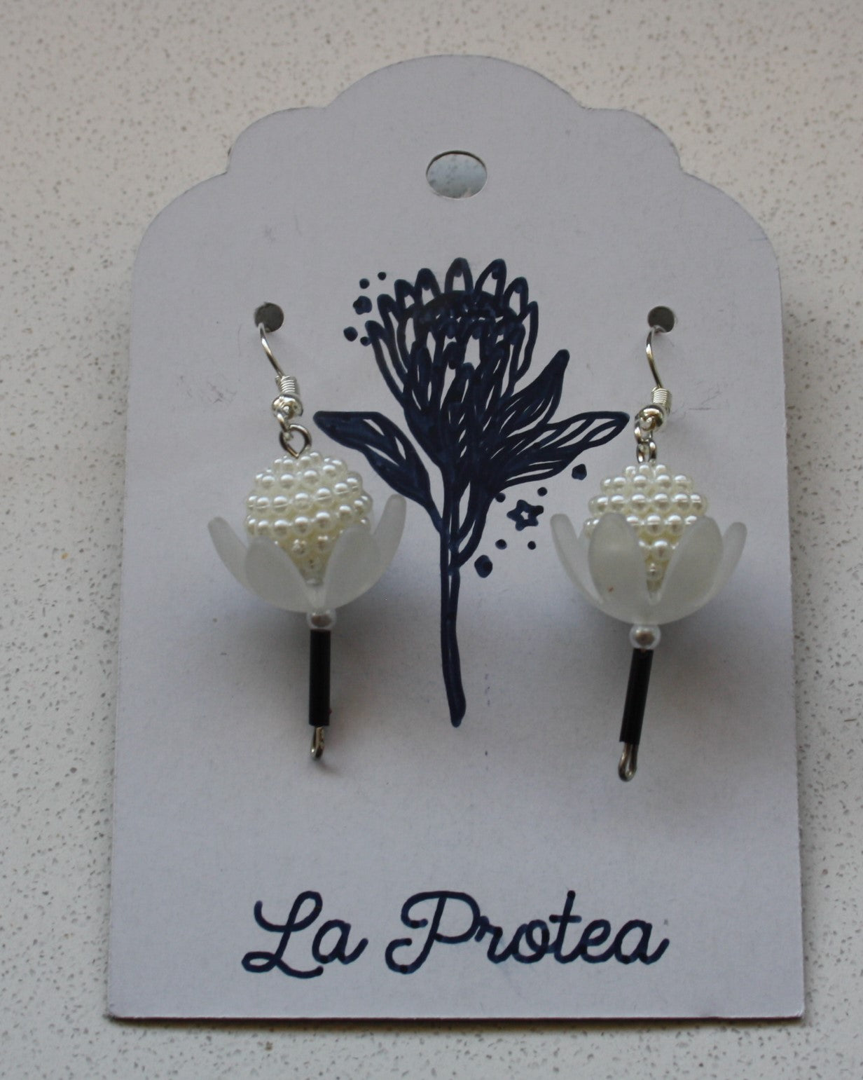 Beaded Protea Earrings