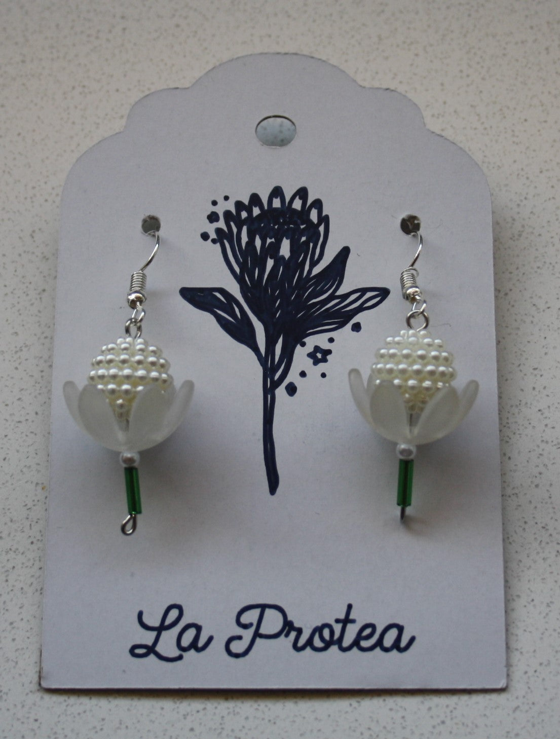 Beaded Protea Earrings