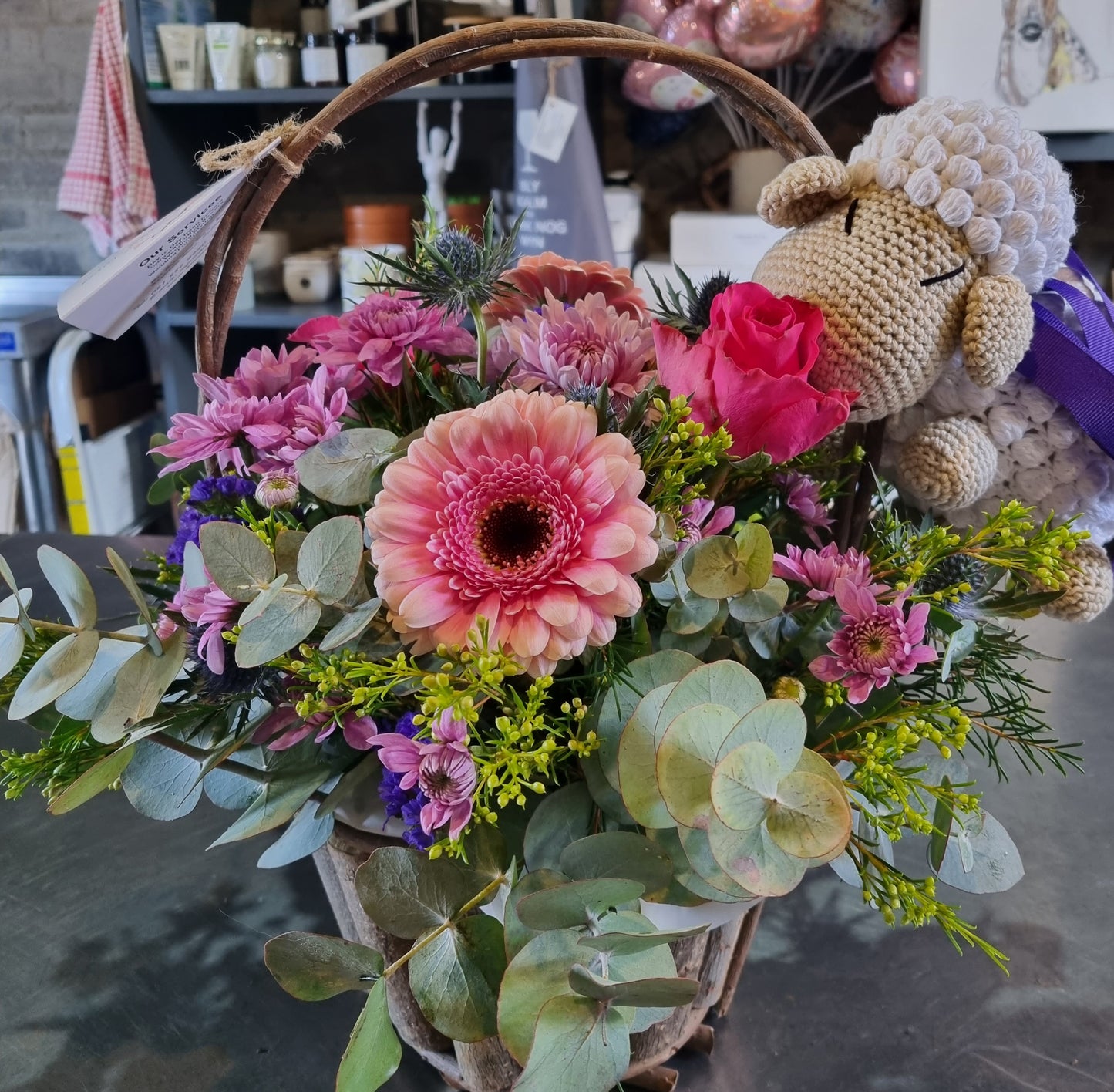 Baby Flower Basket Arrangement